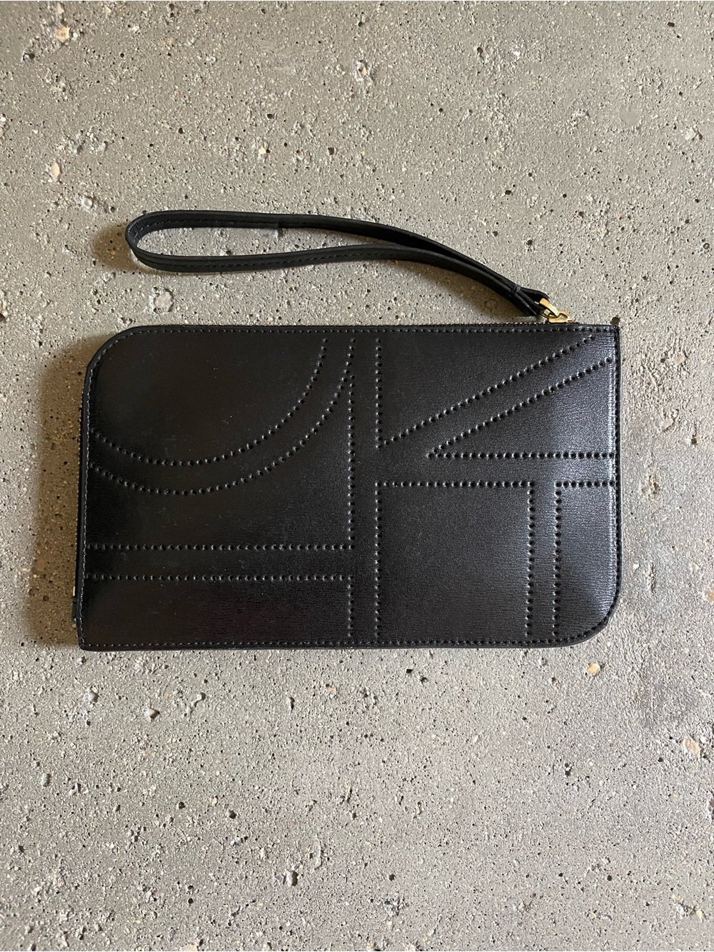 TOTEME Monogram Wristlet Leather Clutch